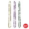 72 Pack Bulk Mardi Gras Coin Bead Necklaces Asst gold, green, purple